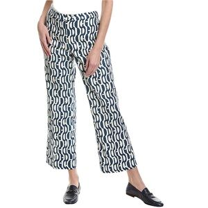 *SOLD*MAX MARA Astro Printed Basketweave Trousers Size US 12